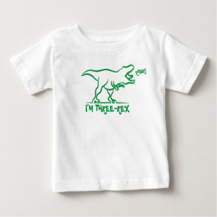 Rawr I'm Three-Rex 3rd Birthday Dinosaur Shirt,