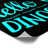 Rawr! Is Hallo in Dinosaur Poster (Hoek)