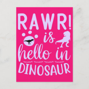 Rawr! is Hallo in het Briefkaart Dinosaur