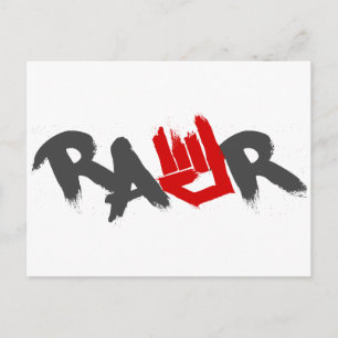 Rawr Logo - Emo, gothic, alternatief, gesteente, g Briefkaart