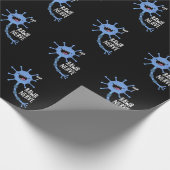 Rawr Nerve Funny Neuron Nerve Pun Dark BG Cadeaupapier (Hoek)