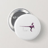 Rawr Pink Dinosaur Ronde Button 5,7 Cm (Voorkant /achterkant)