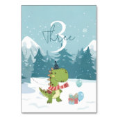 RAWR-Some Dinosaur Winter Birthday Kaart (Voorkant)