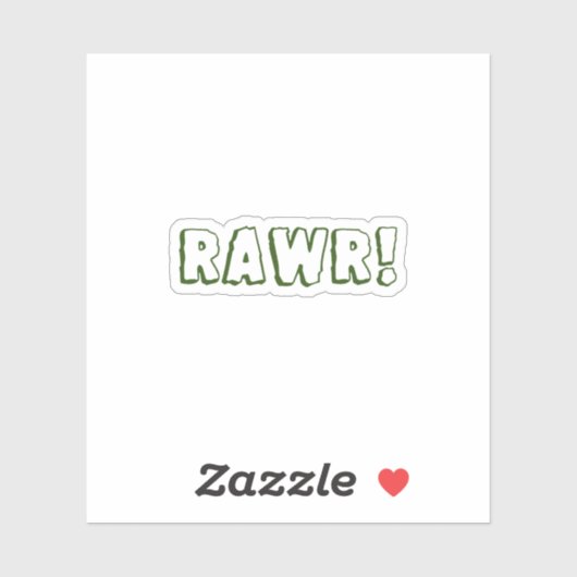 Rawr ! Sticker à bouteille d'eau (Feuille)