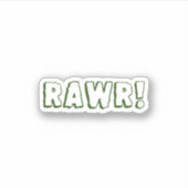 Rawr ! Sticker à bouteille d'eau (Devant)
