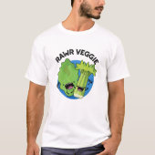 Rawr Veggie Funny Food Pun T-shirt (Voorkant)
