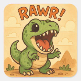 Rawr Vierkante Sticker