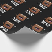 Rawr Wood Funny Natuur Pun Dark BG Cadeaupapier (Hoek)