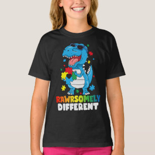 Rawrsomally Different Dinosaur Autism Awareness T-shirt