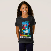 Rawrsomally Different Dinosaur Autism Awareness T-shirt (Voorkant volledig)