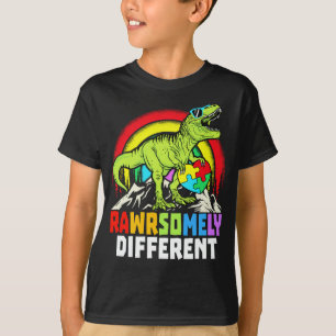 Rawrsomally Different Dinosaur Autism Awareness T-shirt
