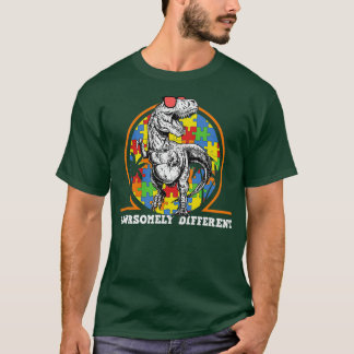 Rawrsomally Different Dinosaur National Autism Awa T-shirt