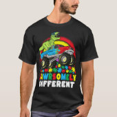 Rawrsomally Different T Rex Monster Truck Autism T-shirt (Voorkant)