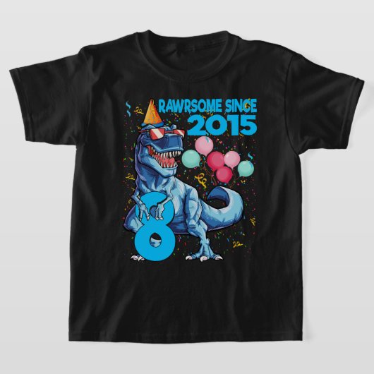 Rawrsome from 2015 8th Birthday Dinosaur T rex Gi T-shirt (Laagn)