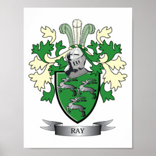 Ray Family Crest Coat. Poster