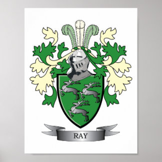 Ray Family Crest Coat. Poster