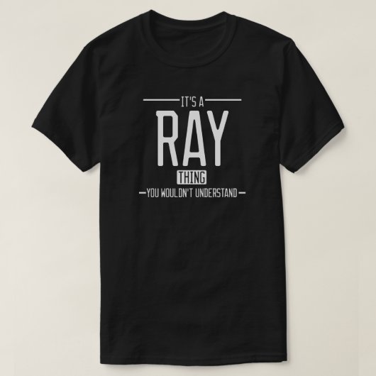 Ray grappige achternaam grappige familie t-shirt (Design voorkant)