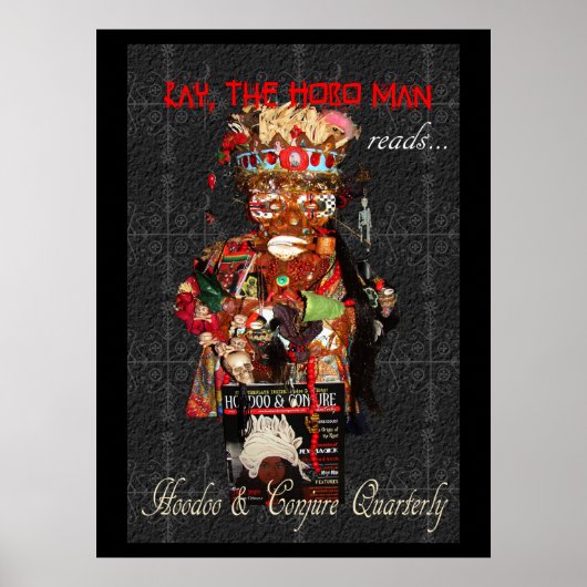 Ray het Hobo-Man leest driemaandelijks Hoodoo & Co Poster (Voorkant)
