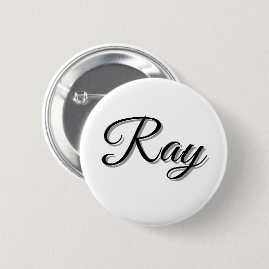 Ray Mans Naam, Ronde Button 5,7 Cm (Voorkant /achterkant)
