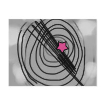 Ray-o-gram Briefkaart met roze ster