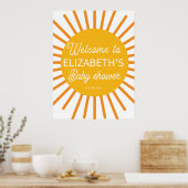 Ray of Sunshine Baby shower Affiche de bienvenue (Cuisine)