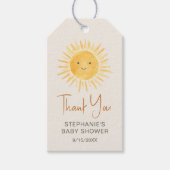 Ray of Sunshine Baby shower dank u Cadeaulabel (Voorkant)