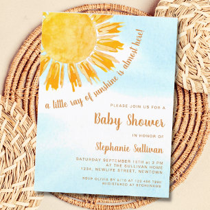 Ray of Sunshine Baby shower Invitation Briefkaart