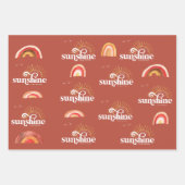 Ray of Sunshine | Boho Baby shower Inpakpapier Vel (Voorkant)