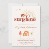 Ray of Sunshine | Boho Baby shower Kaart (Voorkant)
