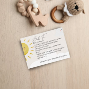 Ray of Sunshine Clouds Neutral Books Baby Small Informatiekaartje