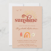 Ray of Sunshine | Invitation Baby shower Boho (Devant)