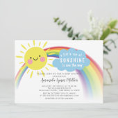 Ray of Sunshine On the Way Invitation Baby shower (Debout devant)