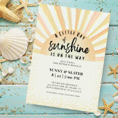 Ray of Sunshine Retro Zomerstrand Baby shower Kaart