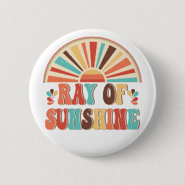 Ray of Sunshine Ronde Button 5,7 Cm