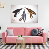 Ray Pistolen Kunst op doek Canvas Afdruk (Insitu (Woonkamer))