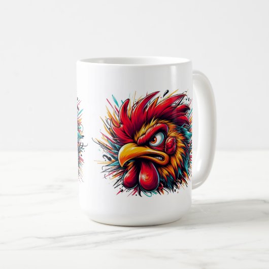 Ray the Fierce Rooster Mug (Devant droit)