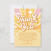 Ray van Sunshine Baby shower Bedankkaart (Voorkant)