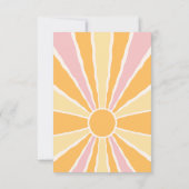 Ray van Sunshine Baby shower Bedankkaart (Achterkant)