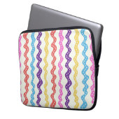 Rayas multicolores laptop sleeve (Voorkant Links)