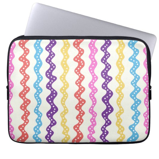 Rayas multicolores laptop sleeve (Voorkant)