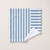 rayé bleu (Gant de toilette)