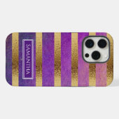 Rayé de violet et d'or métallisé (Verso Horizontal)