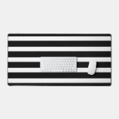 Rayé Horizontal Noir et Blanc Classique et Élégant (Clavier et souris)