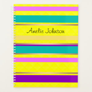 rayé, néon, jaune, rose, turquoise