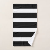 Rayé noir et blanc (Serviette à main)