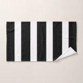 Rayé noir et blanc (Serviette à main)