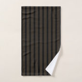 Rayé noir et marron (Serviette à main)