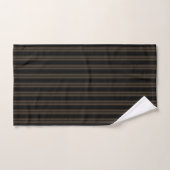 Rayé noir et marron (Serviette à main)