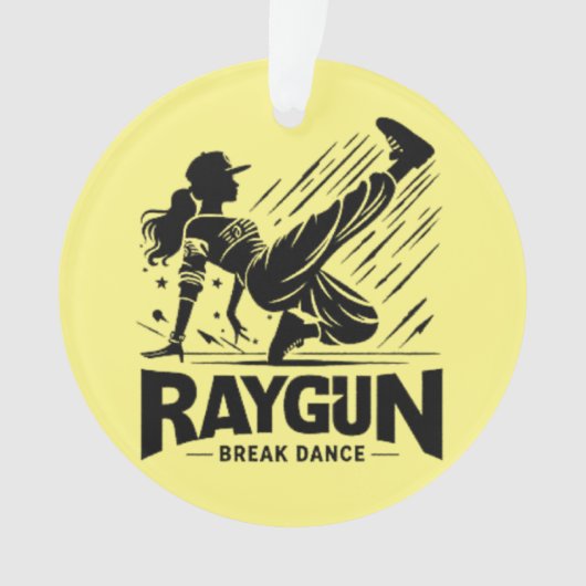 Raygun breakdancer, breakdancing ornament (voorkant)