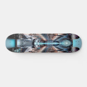 "Raygun Gothic Futuristic Art Museum Deck" Skateboard (Horizontaal)